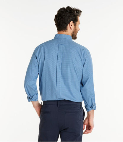 Men's Wrinkle-Free Pinpoint Oxford Cloth Shirt, Traditional Fit Tattersall - US 3732