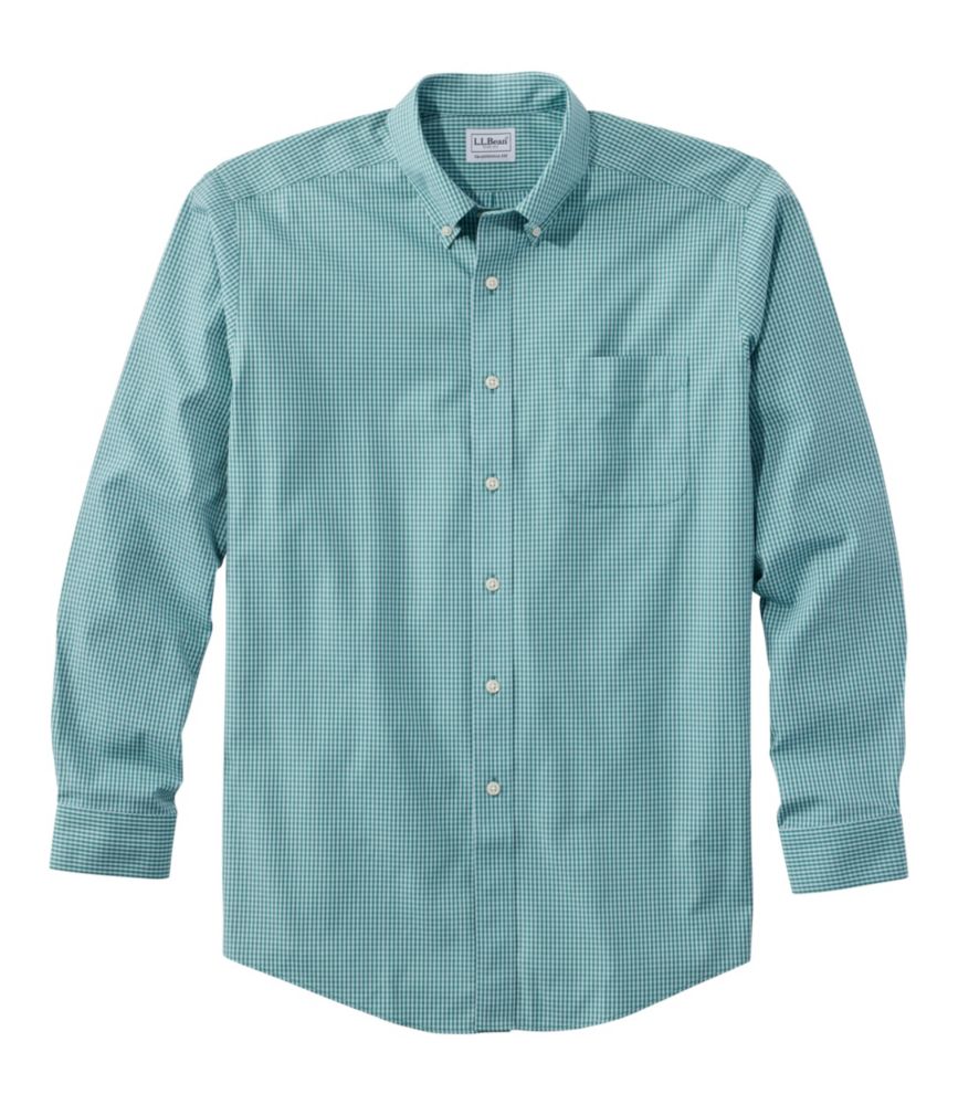 Men's Wrinkle-Free Pinpoint Oxford Cloth Shirt, Traditional Fit Tattersall - US 8761