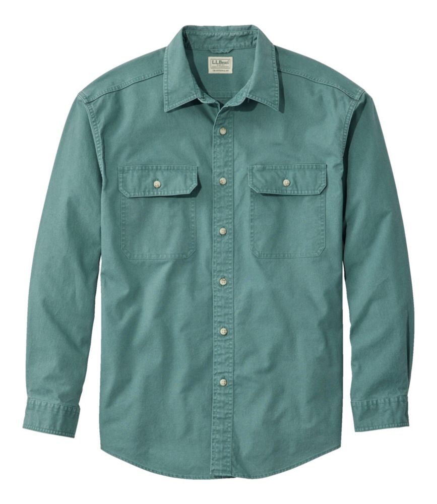 Men's Sunwashed Canvas Shirt, Traditional Fit - US 7985