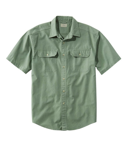 Men's Sunwashed Canvas Shirt, Traditional Fit Short-Sleeve - US 4096