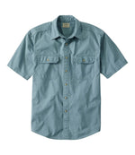 Men's Sunwashed Canvas Shirt, Traditional Fit Short-Sleeve - US 1428
