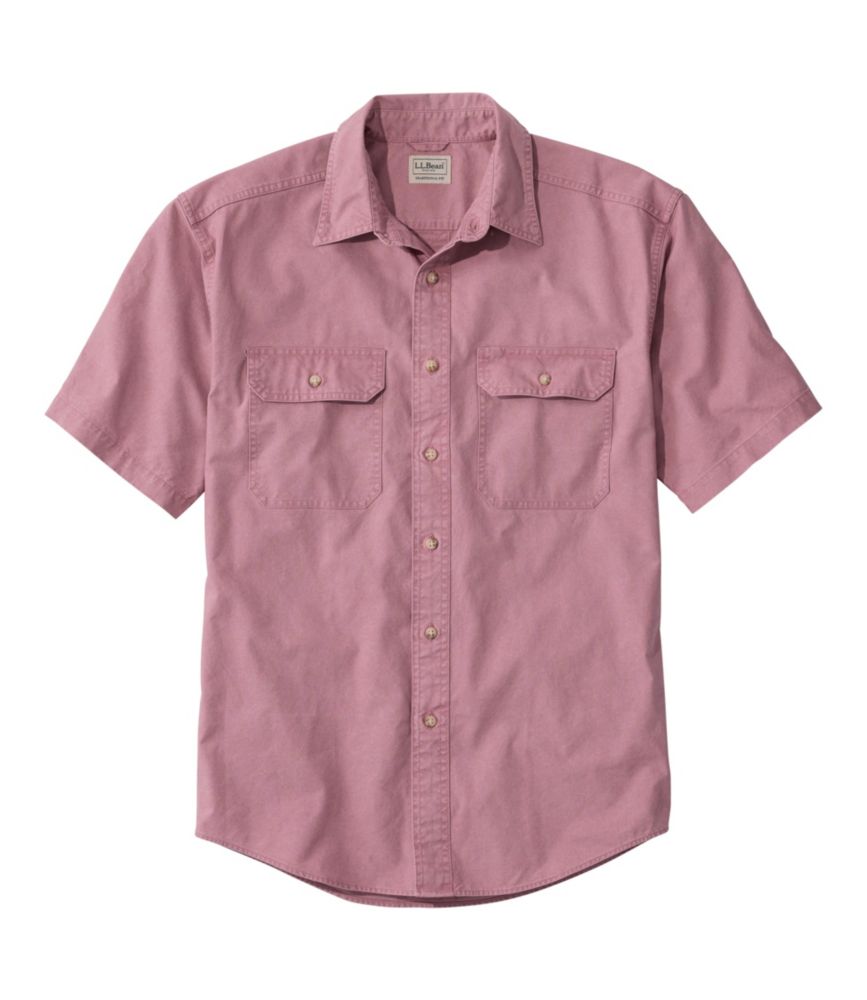 Men's Sunwashed Canvas Shirt, Traditional Fit Short-Sleeve - US 2192