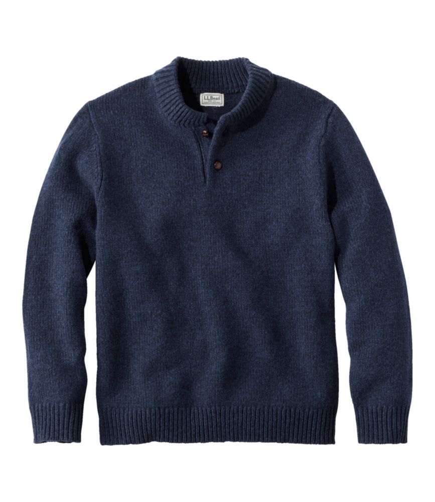 Men's L.L.Bean Classic Ragg Wool Sweater, Henley - US 4406