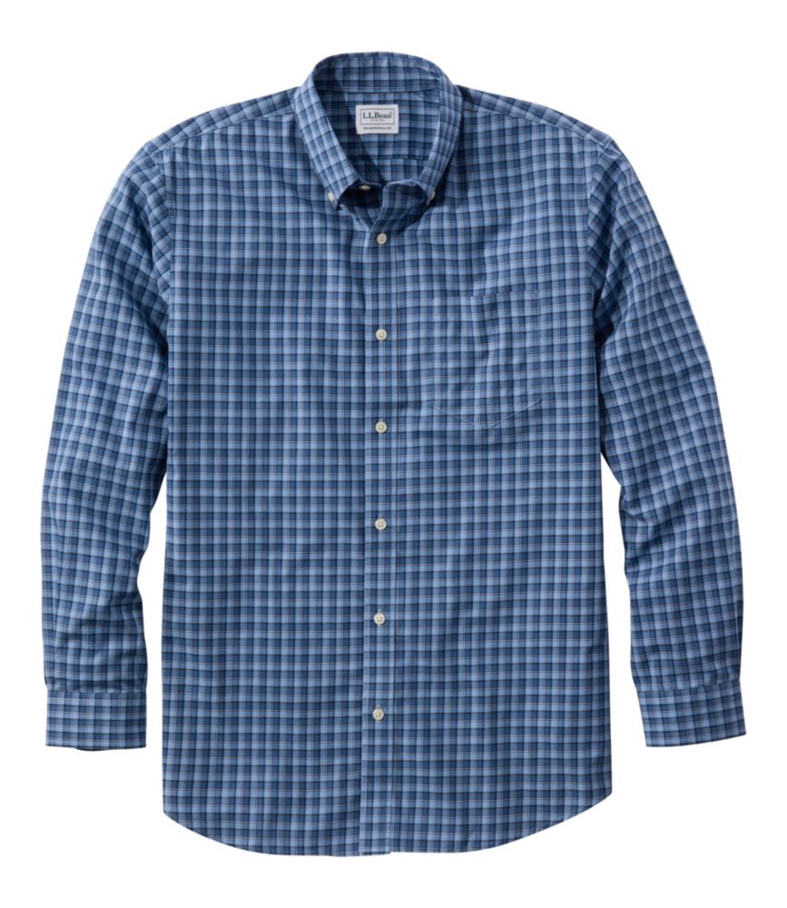 Men's Wrinkle-Free Kennebunk Sport Shirt, Traditional Fit Check - US 3203