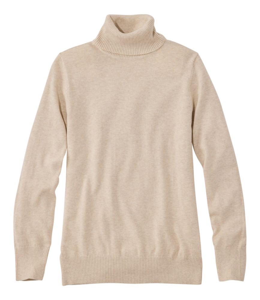 Women's Cotton/Cashmere Sweater, Turtleneck - US 8527