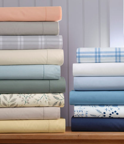 280-Thread-Count Pima Cotton Percale Sheet Set, Print - US 7340