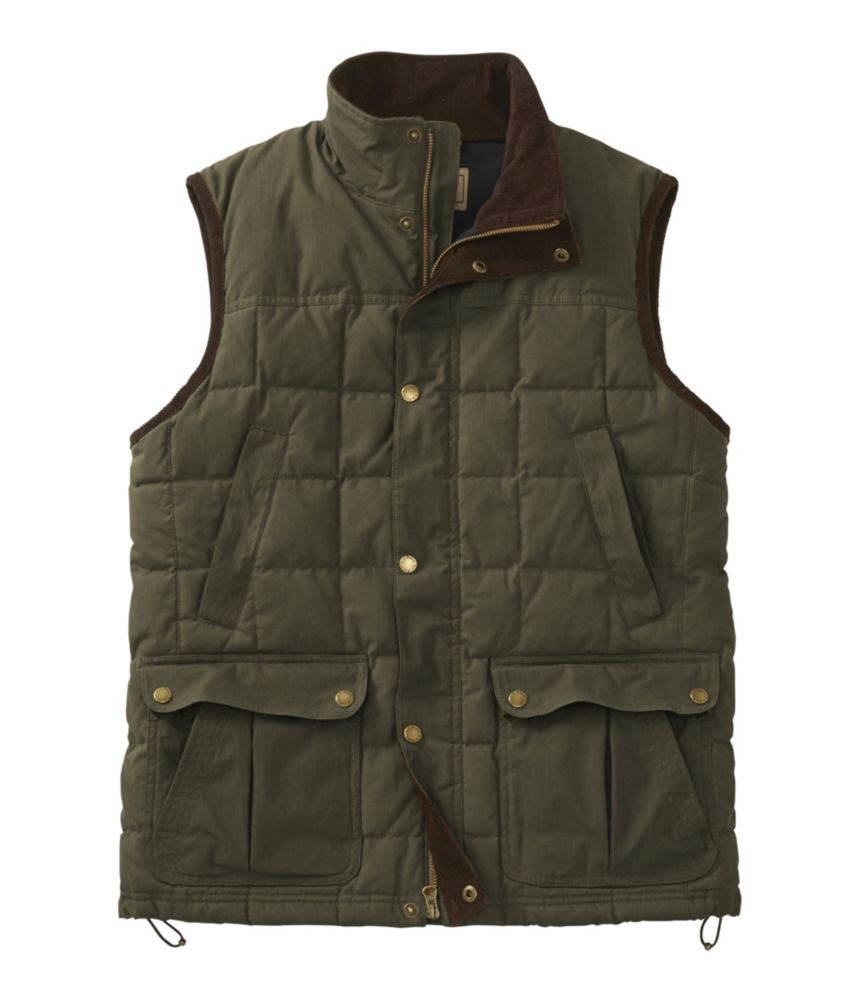 Men's L.L.Bean Upcountry Waxed Cotton Down Vest - US 6029