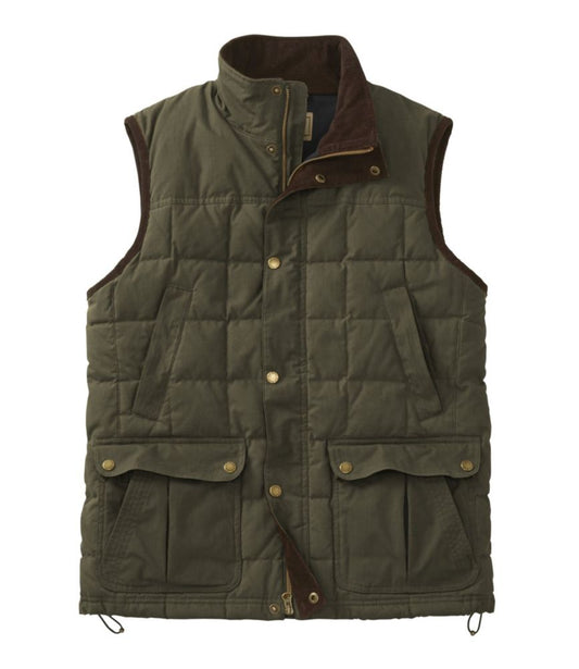 Men's L.L.Bean Upcountry Waxed Cotton Down Vest - US 6029