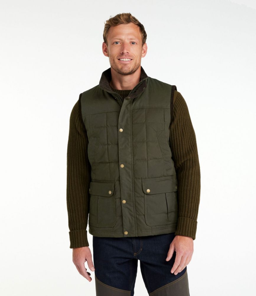 Men's L.L.Bean Upcountry Waxed Cotton Down Vest - US 6029