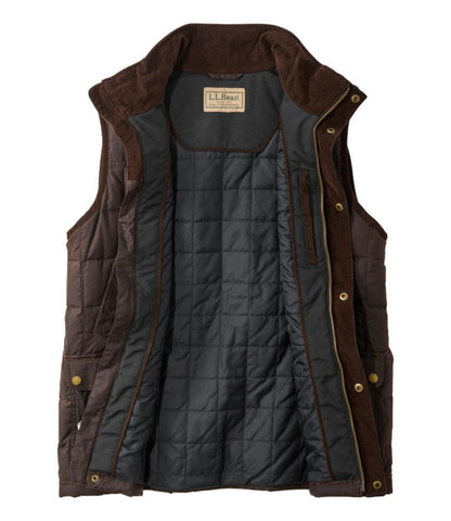 Men's L.L.Bean Upcountry Waxed Cotton Down Vest - US 0127