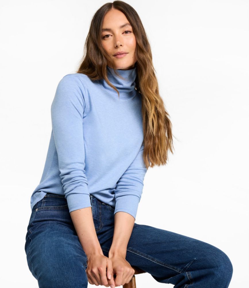 Women's Pima Cotton Turtleneck, Long-Sleeve - US 8243