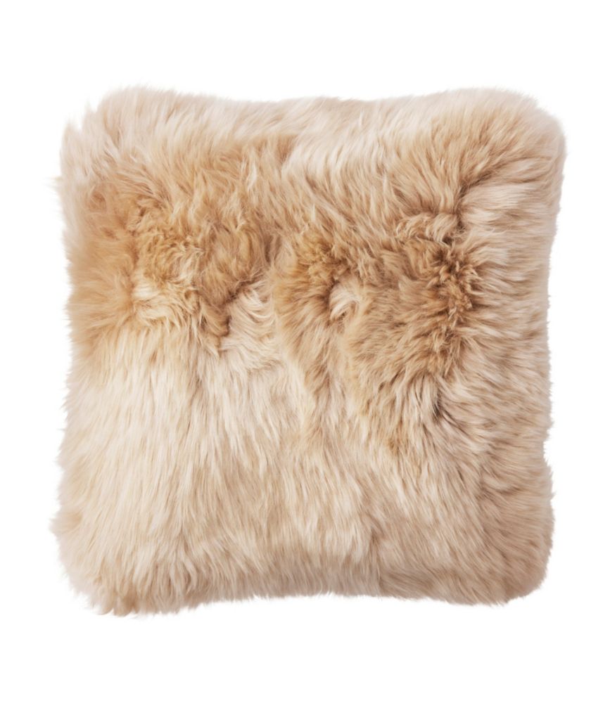 Sheepskin Throw Pillow, 14" x 14" - US 1906