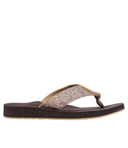 Women's Maine Isle Flip-Flops, Woven Print - US 5180