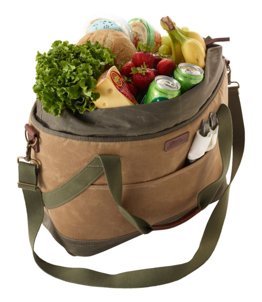 Insulated Waxed-Canvas Tote, Large - US 5234