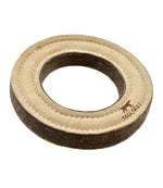 Natural Leather & Wool Ring Dog Toy - US 2773
