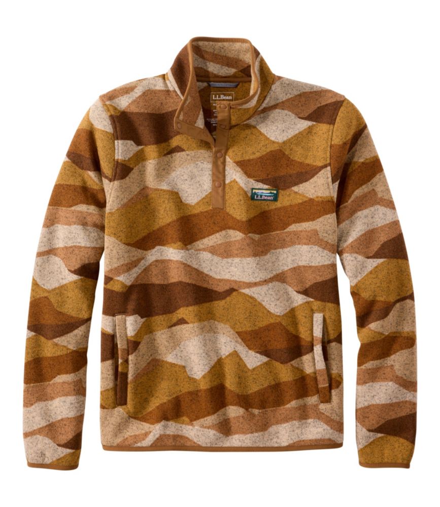 Men's L.L.Bean Sweater Fleece Pullover, Print - US 6128