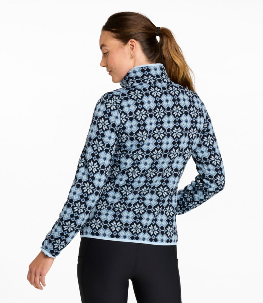 Women's L.L.Bean Sweater Fleece Pullover, Print - US 3296