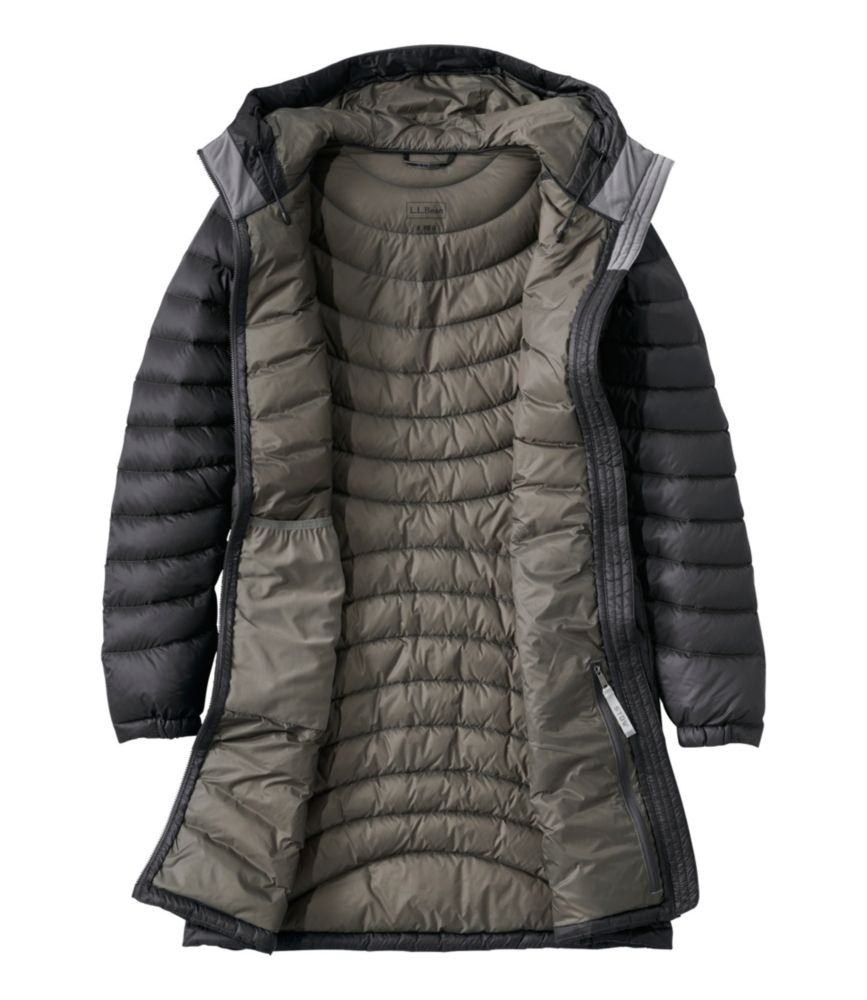 Women's Ultralight 850 Down Hooded Coat, Three-Quarter Length - US 4823