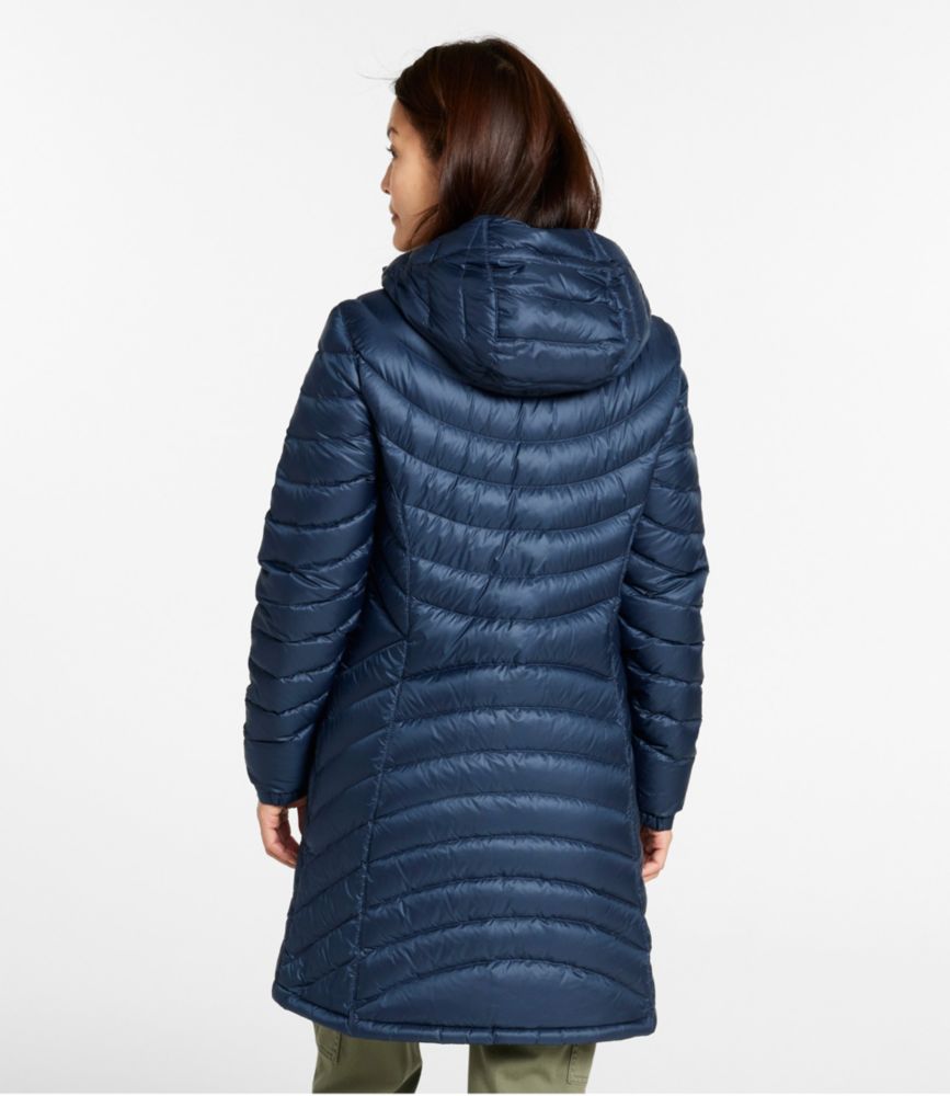 Women's Ultralight 850 Down Hooded Coat, Three-Quarter Length - US 4870