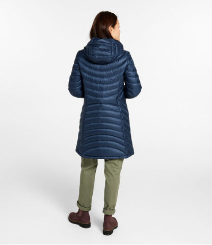 Women's Ultralight 850 Down Hooded Coat, Three-Quarter Length - US 4870