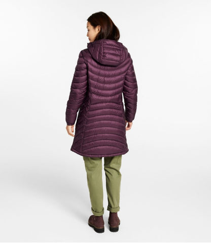 Women's Ultralight 850 Down Hooded Coat, Three-Quarter Length - US 4910