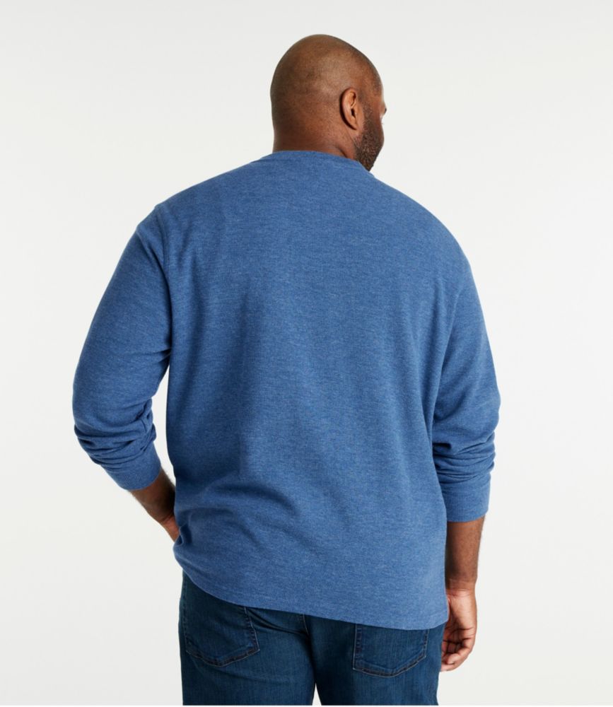Men's Unshrinkable Mini-Waffle Henley, Long-Sleeve Traditional Fit - US 0725