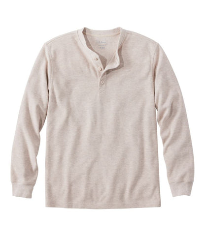 Men's Unshrinkable Mini-Waffle Henley, Long-Sleeve Traditional Fit - US 2141