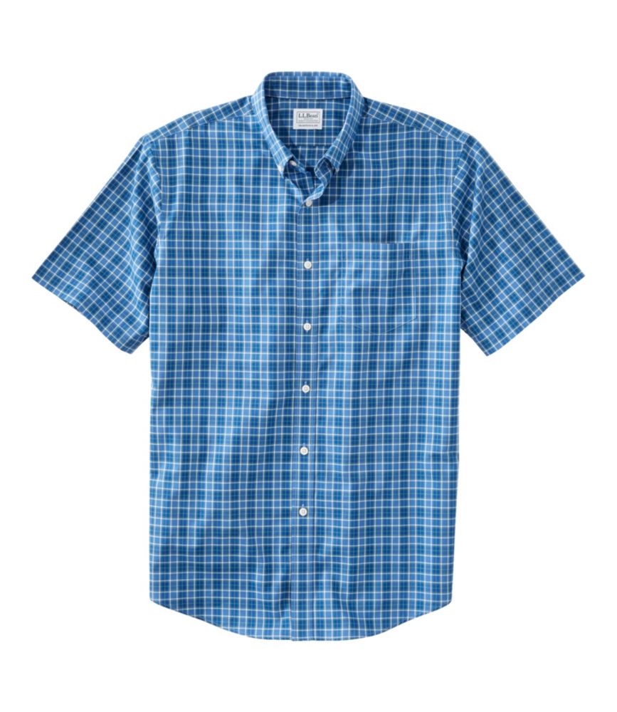 Men's Wrinkle-Free Kennebunk Sport Shirt, Traditional Fit Short-Sleeve Check - US 4804