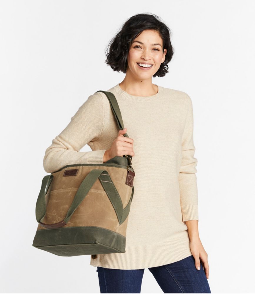 Insulated Waxed-Canvas Tote, Medium - US 2734