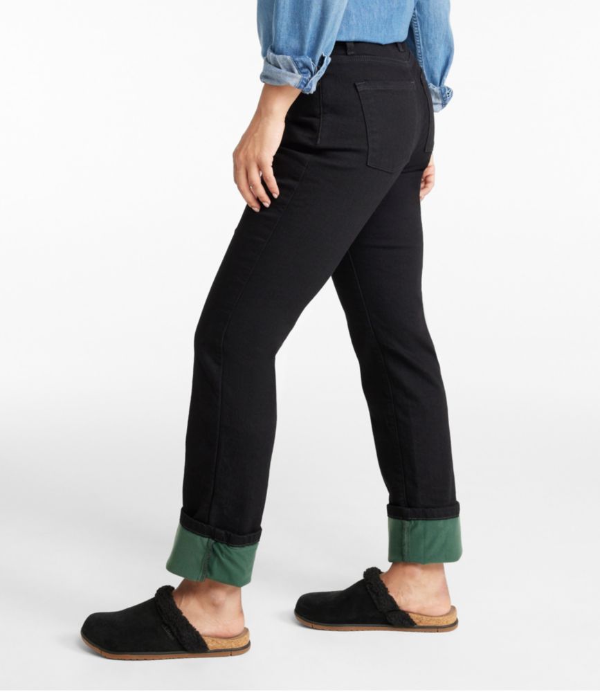 Women's True Shape Jeans, High-Rise Straight-Leg Fleece-Lined - US 0977