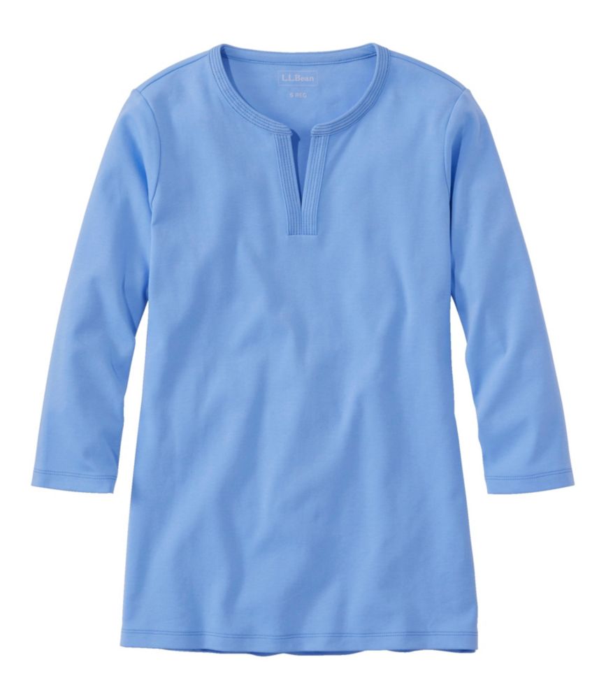 Women's L.L.Bean Tee, Three-Quarter-Sleeve Splitneck Tunic - US 5468