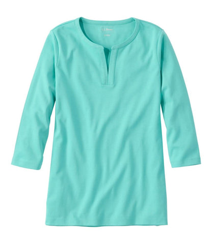 Women's L.L.Bean Tee, Three-Quarter-Sleeve Splitneck Tunic - US 8710