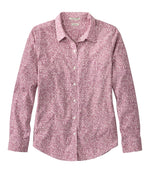 Women's Wrinkle-Free Pinpoint Oxford Shirt, Relaxed Fit Long-Sleeve Print - US 9583