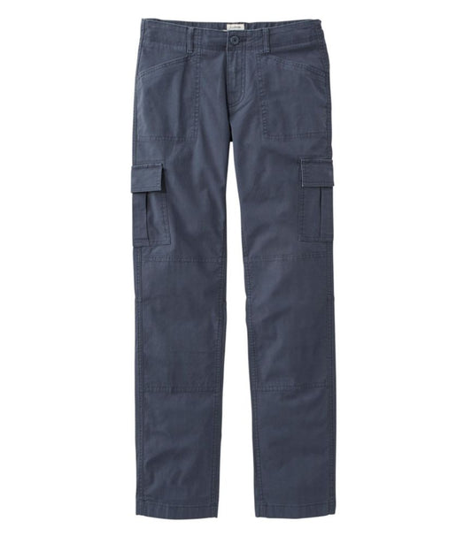 Women's Stretch Canvas Cargo Pants, Mid-Rise Straight-Leg - US 2906