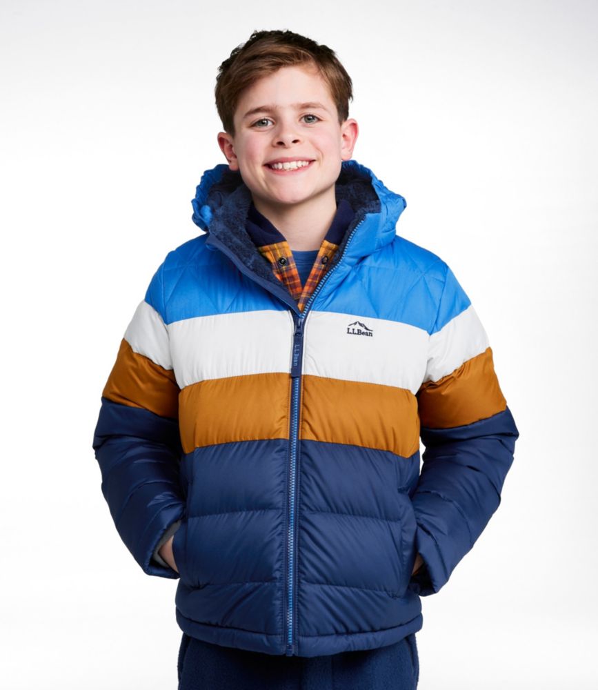 Kids' Bean's Down Jacket, Colorblock - US 2866