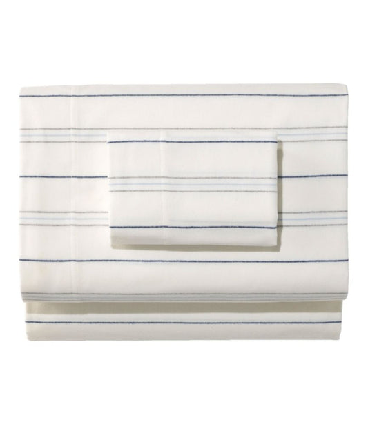 Organic Flannel Sheet Collection, Stripe - US 7452