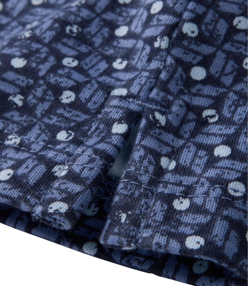 Women's L.L.Bean Tee, Three-Quarter-Sleeve Splitneck Tunic Print - US 4909