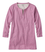 Women's L.L.Bean Tee, Three-Quarter-Sleeve Splitneck Tunic Print - US 3102