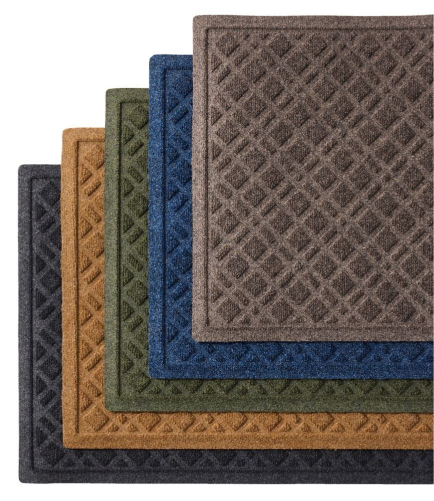 Heavyweight Recycled Waterhog Doormat, Plaid - US 9241