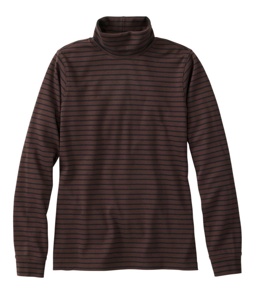 Women's L.L.Bean Interlock Turtleneck, Long-Sleeve Stripe - US 9508
