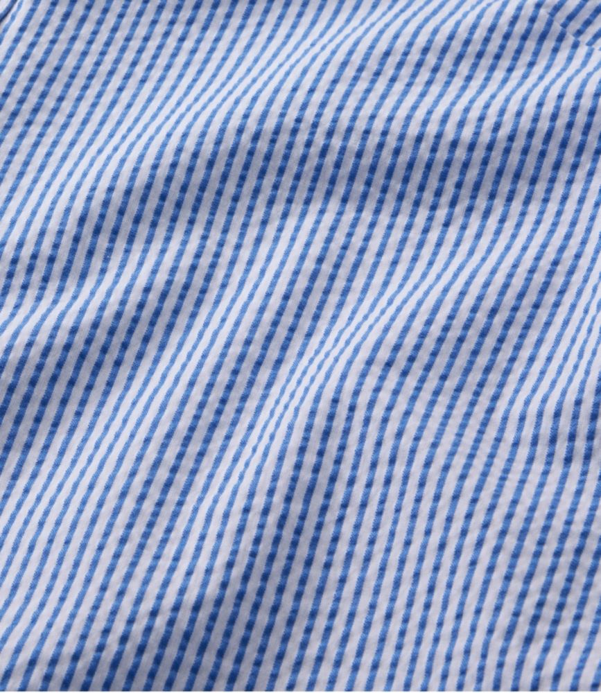 Women's Vacationland Seersucker Shirt, Short-Sleeve Popover Stripe - US 0707