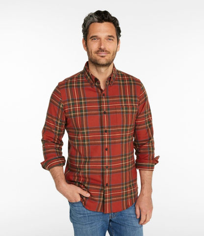 Men's Scotch Plaid Flannel Shirt, Slim Fit - US 4687