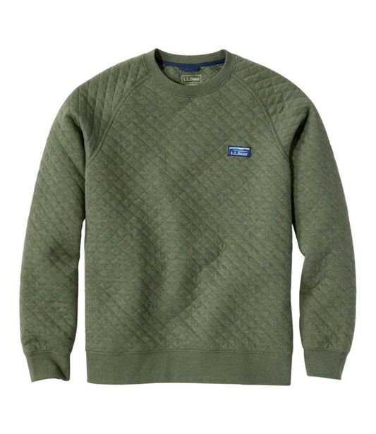 Men's Quilted Sweatshirt, Crewneck - US 7583