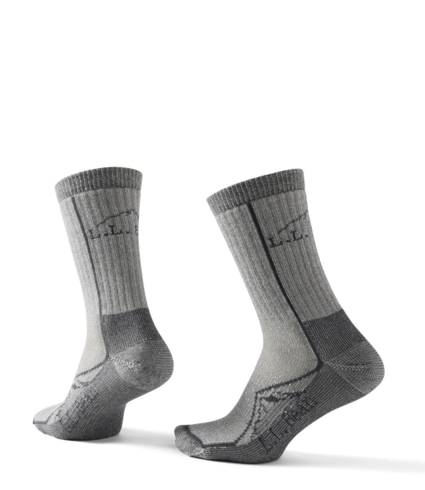 Adults' Cresta Wool Midweight Hiking Socks, Crew - US 8233