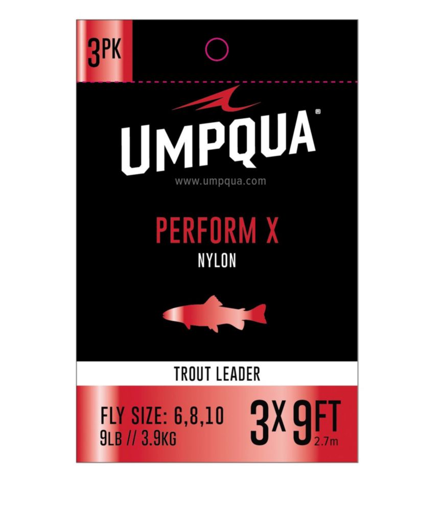 Umpqua Perform X Trout Leader, 3-Pack - US 6764