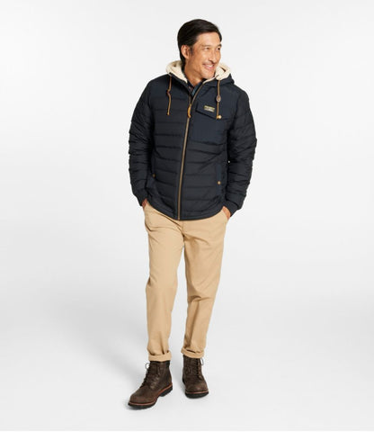 Men's Mountain Classic Down Hooded Jacket, Sherpa-Lined - US 9535