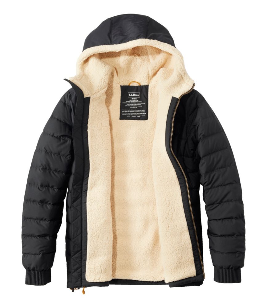 Men's Mountain Classic Down Hooded Jacket, Sherpa-Lined - US 9535
