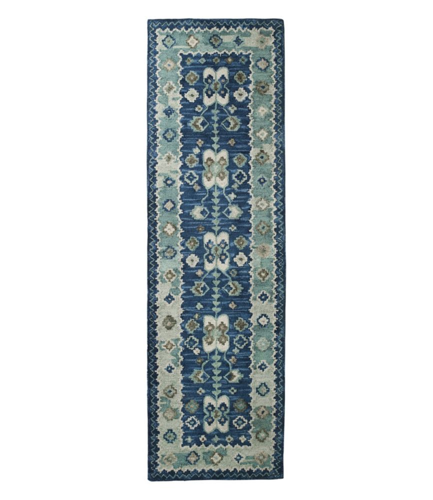 Double Border Wool Hooked Runner - US 2392
