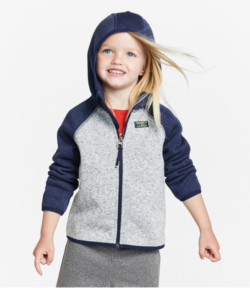 Infants' and Toddlers' L.L.Bean Sweater Fleece, Hooded Colorblock - US 9843