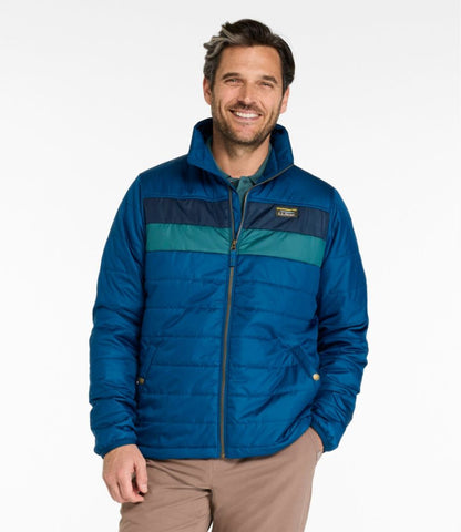Men's Mountain Classic Puffer Jacket, Colorblock - US 4946